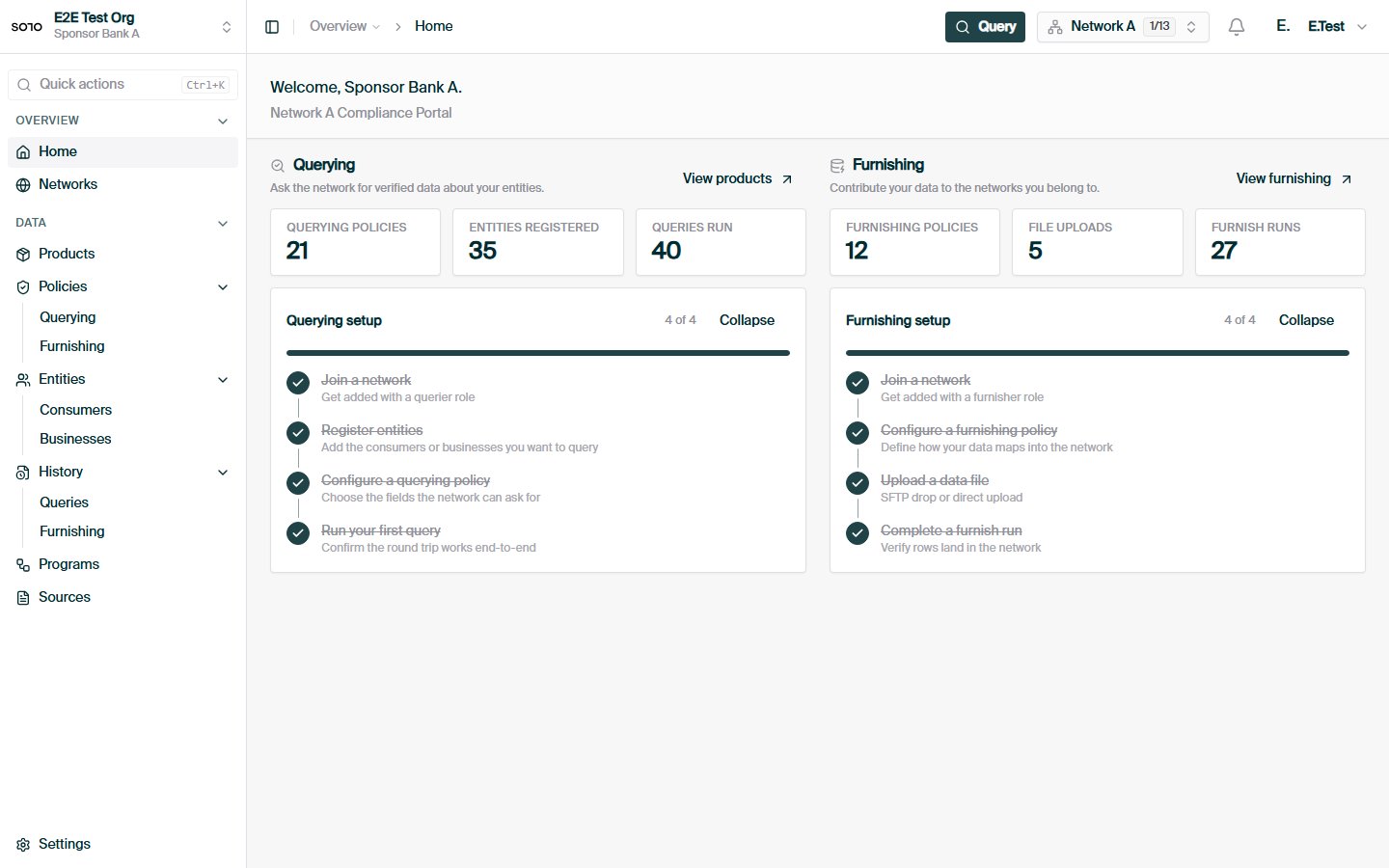 Home — querying and furnishing checklists