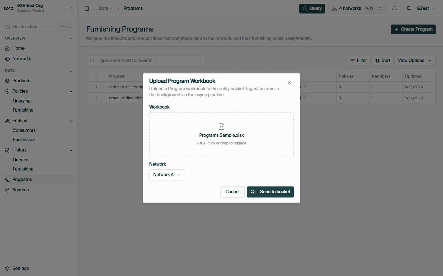 Subnetwork workbook upload — ready to submit