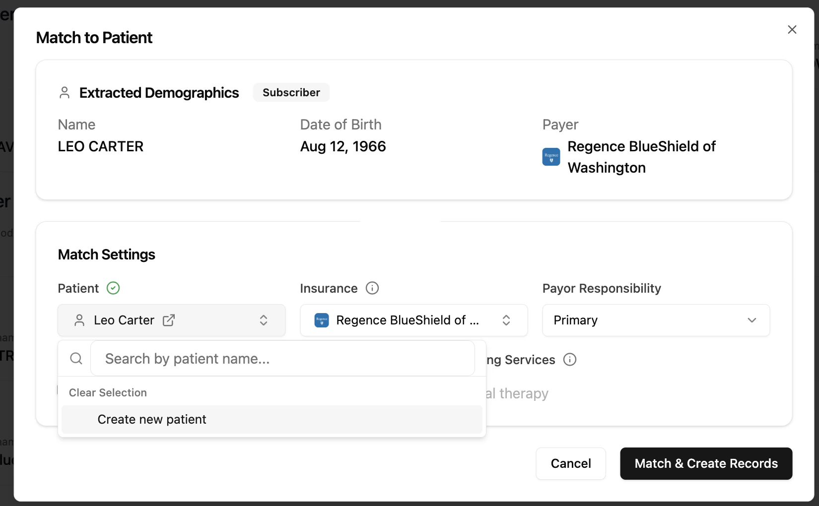 Match Patient Match Patient