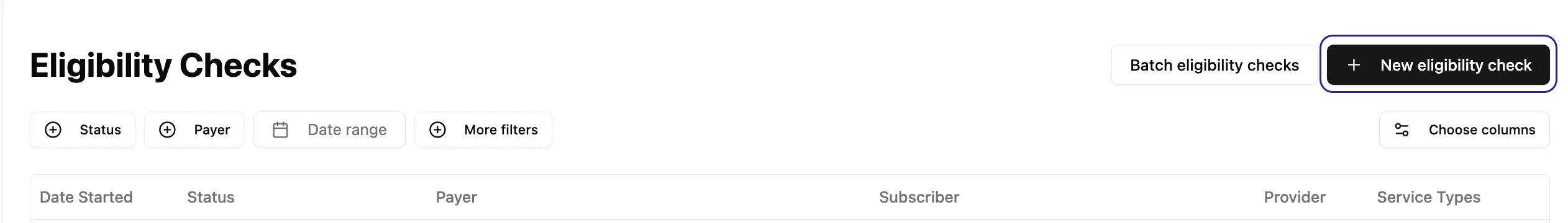 New Eligibility Check