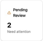 Pending Review stat card
