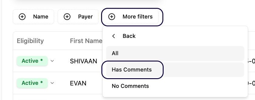 Comments Comments