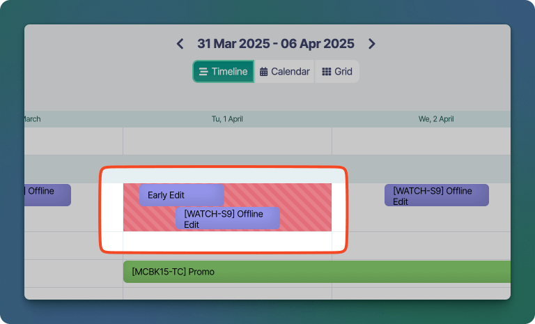 Schedule Show Resource Clash Background