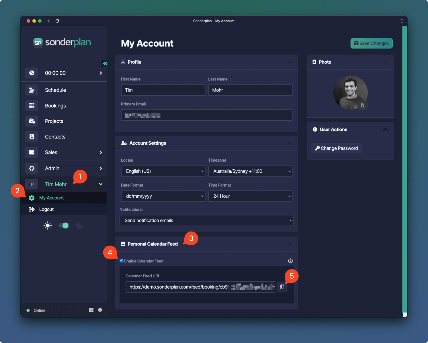 Erstellen eines persönlichen Kalender-Feeds auf der Seite Mein Konto