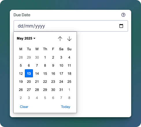 Sonderplan Date Custom Field Example