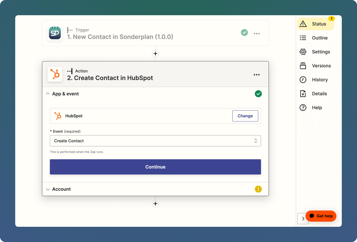 Sonderplan Zapier-Authentifizierungsfenster