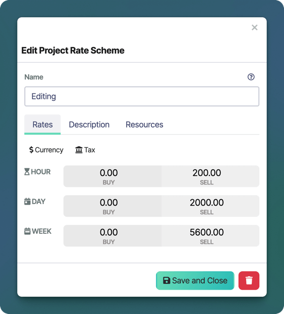 Neues Projektraten-Fenster mit Registerkarte Raten in Sonderplan
