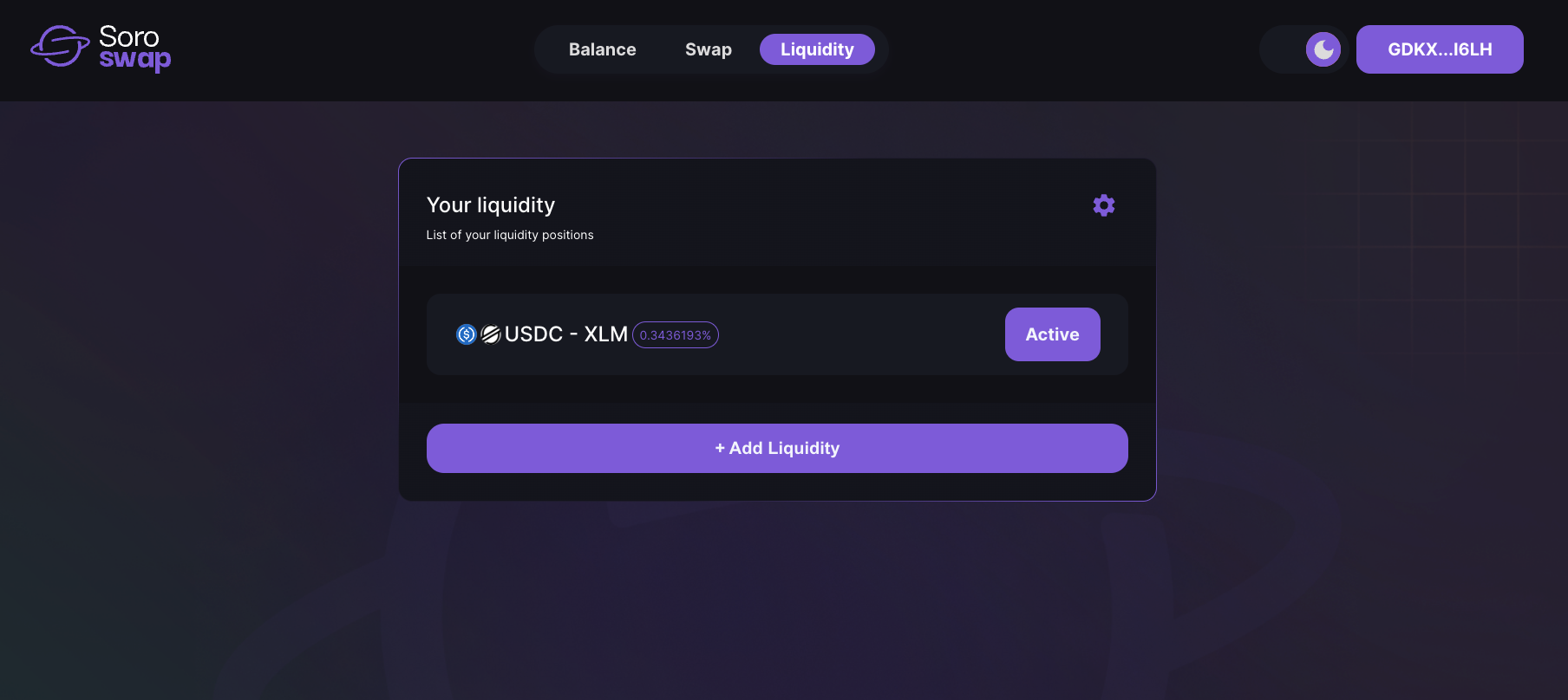 Liquidity page