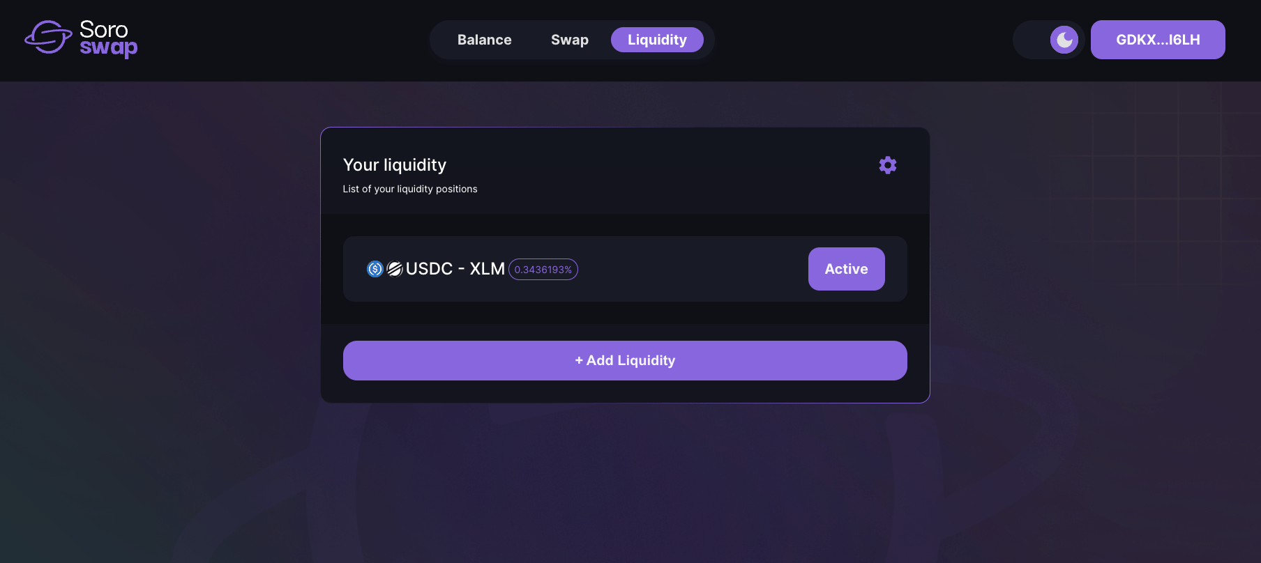 Liquidity page