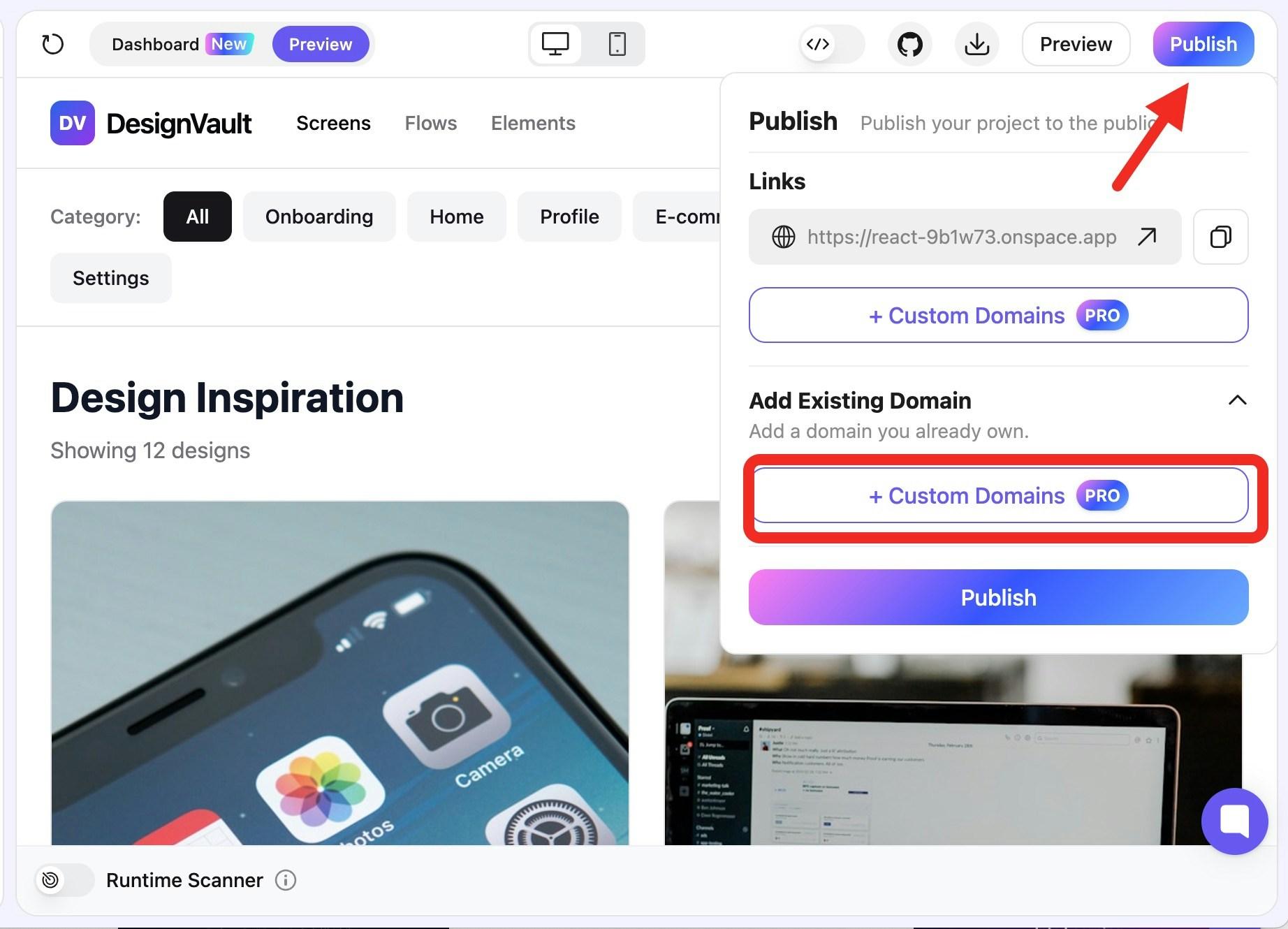 Access Domain Settings