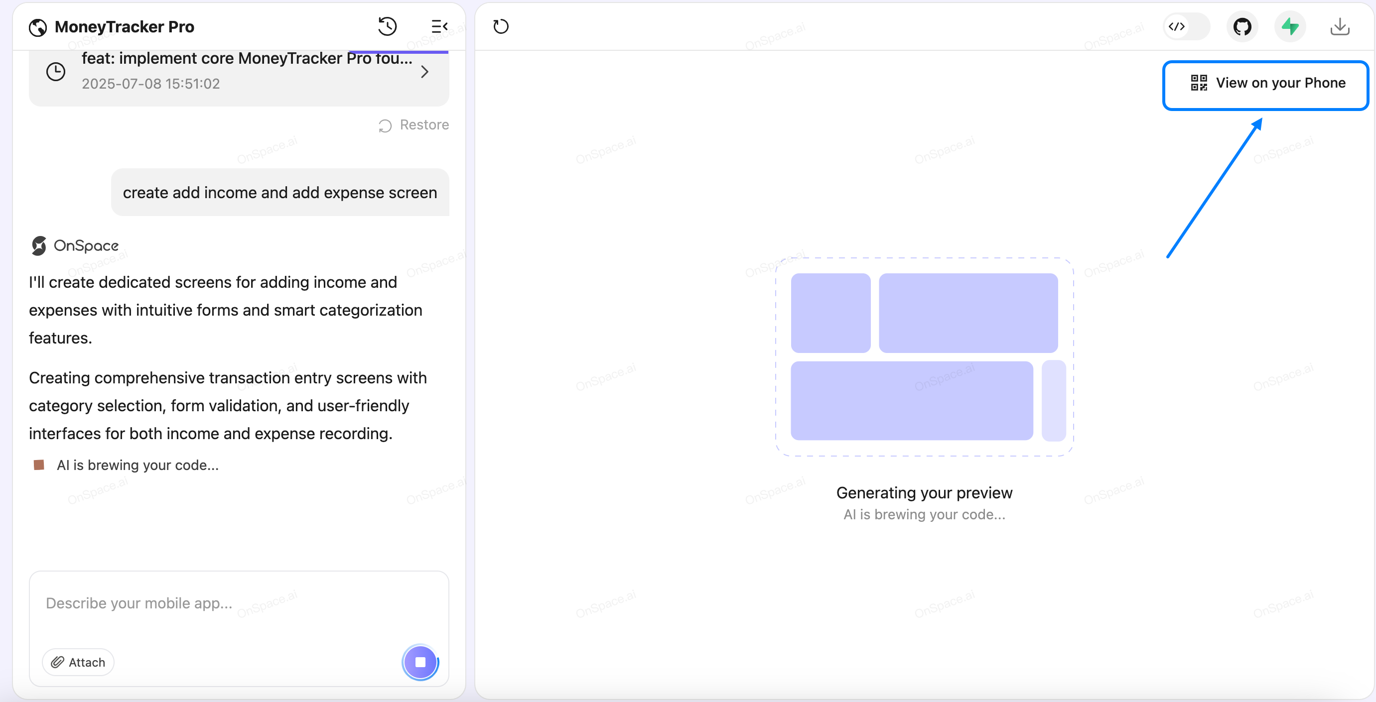 GitHub Integration - OnSpace AI