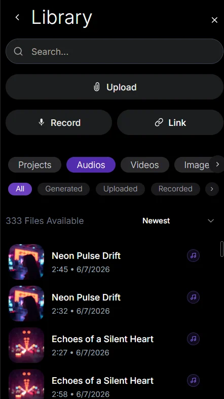 Asset Library - Audios