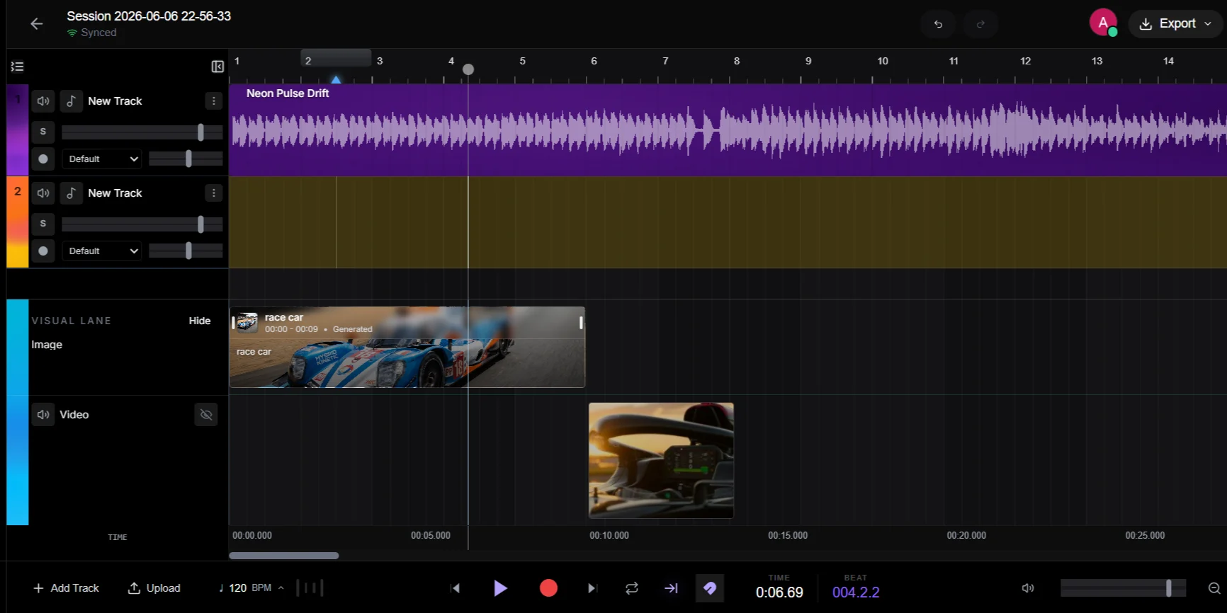Collab Studio Timeline