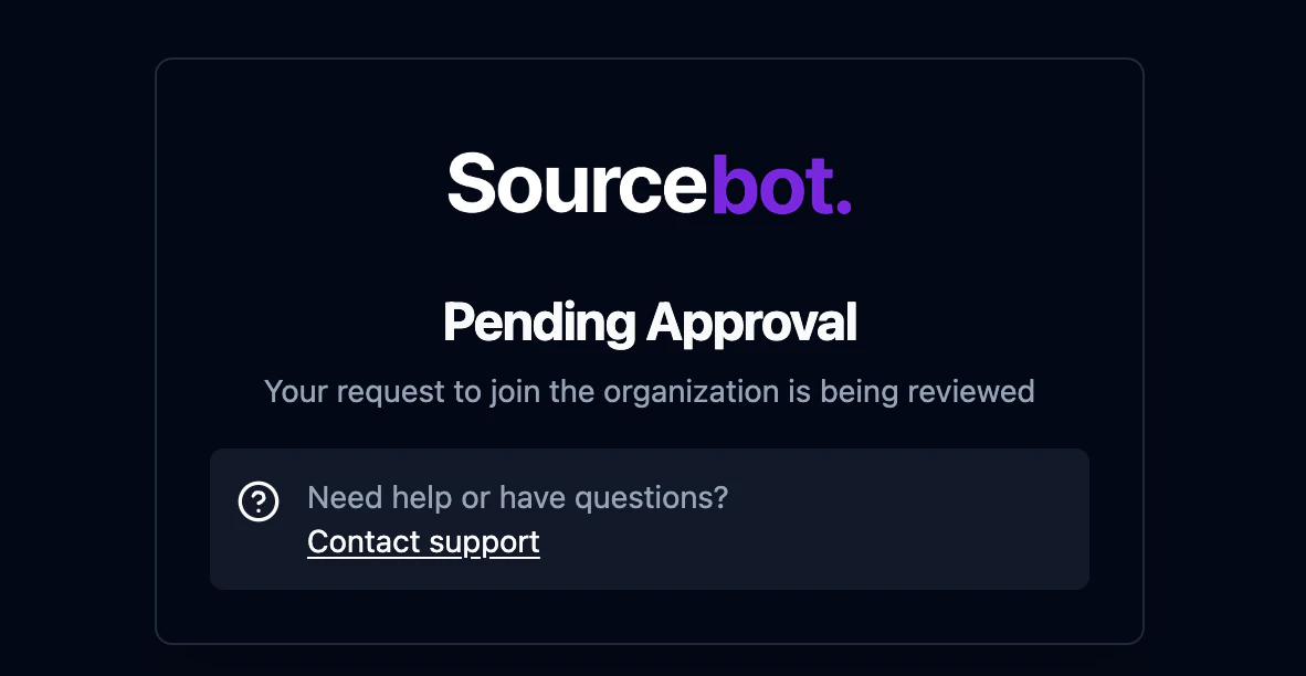 Pending Approval Page