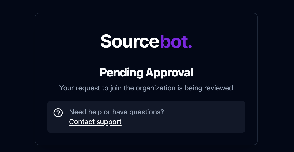 Pending Approval Page