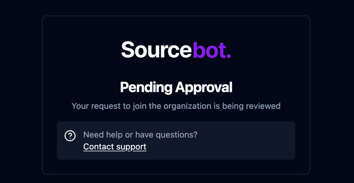 Pending Approval Page