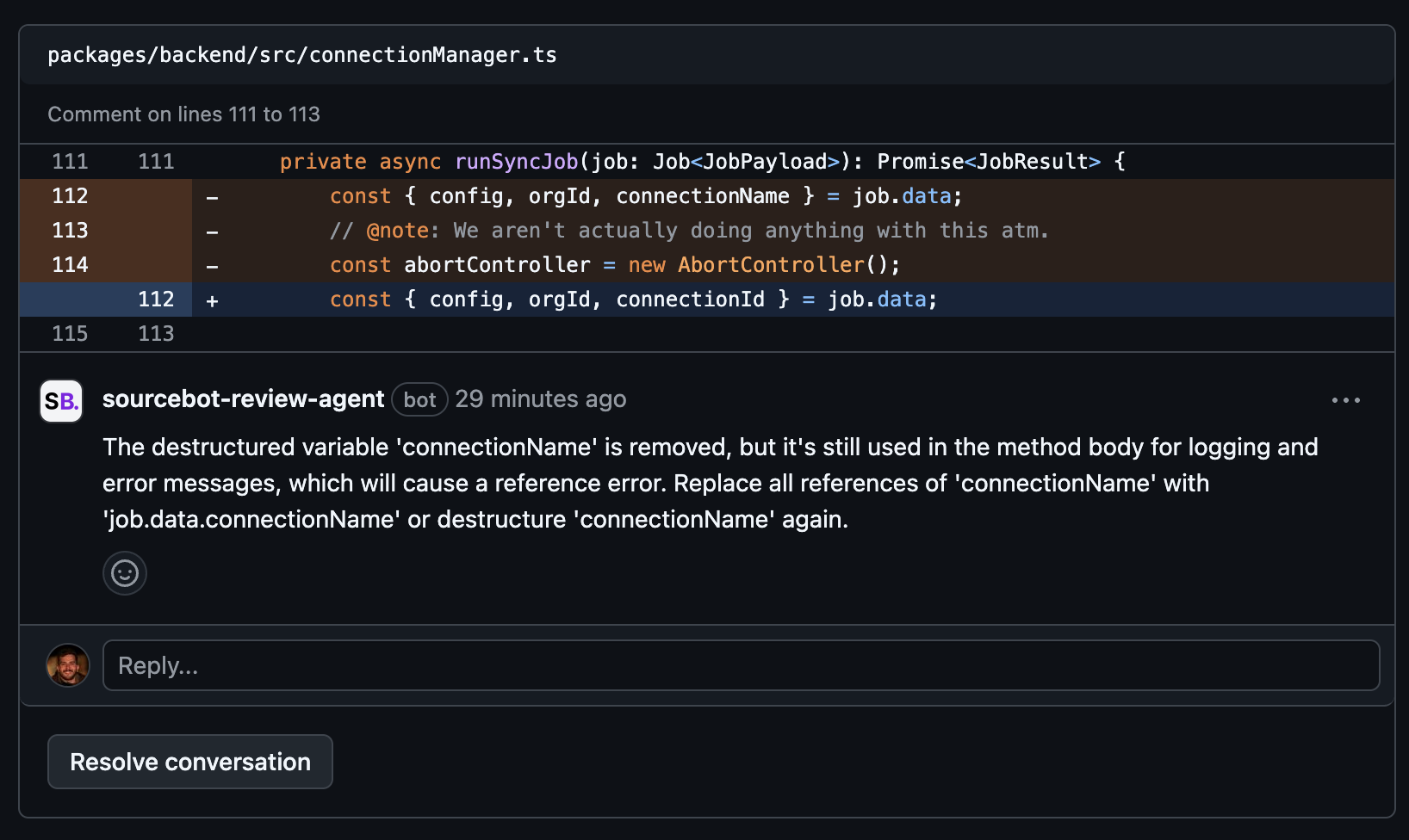 AI Code Review Agent Example