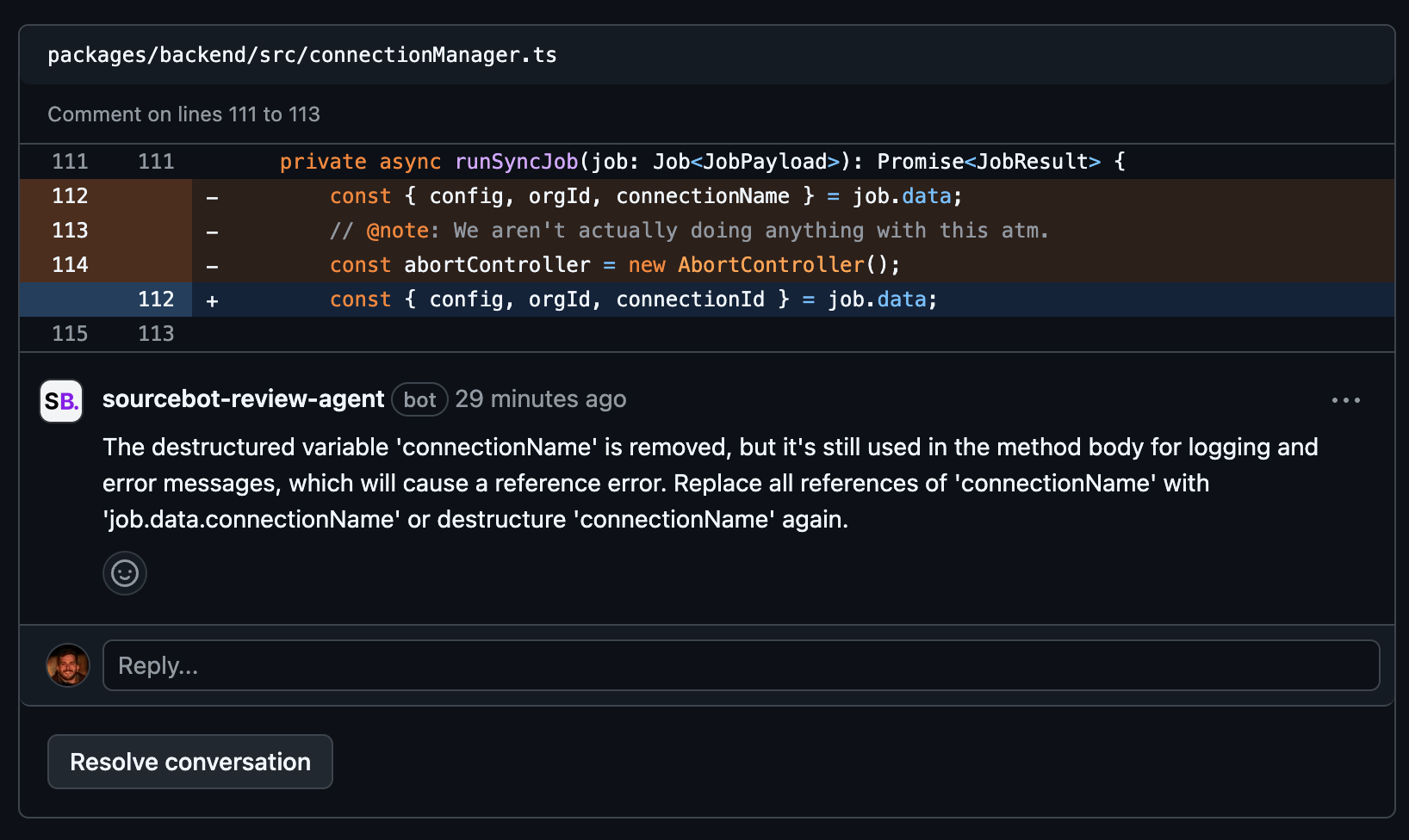 AI Code Review Agent Example