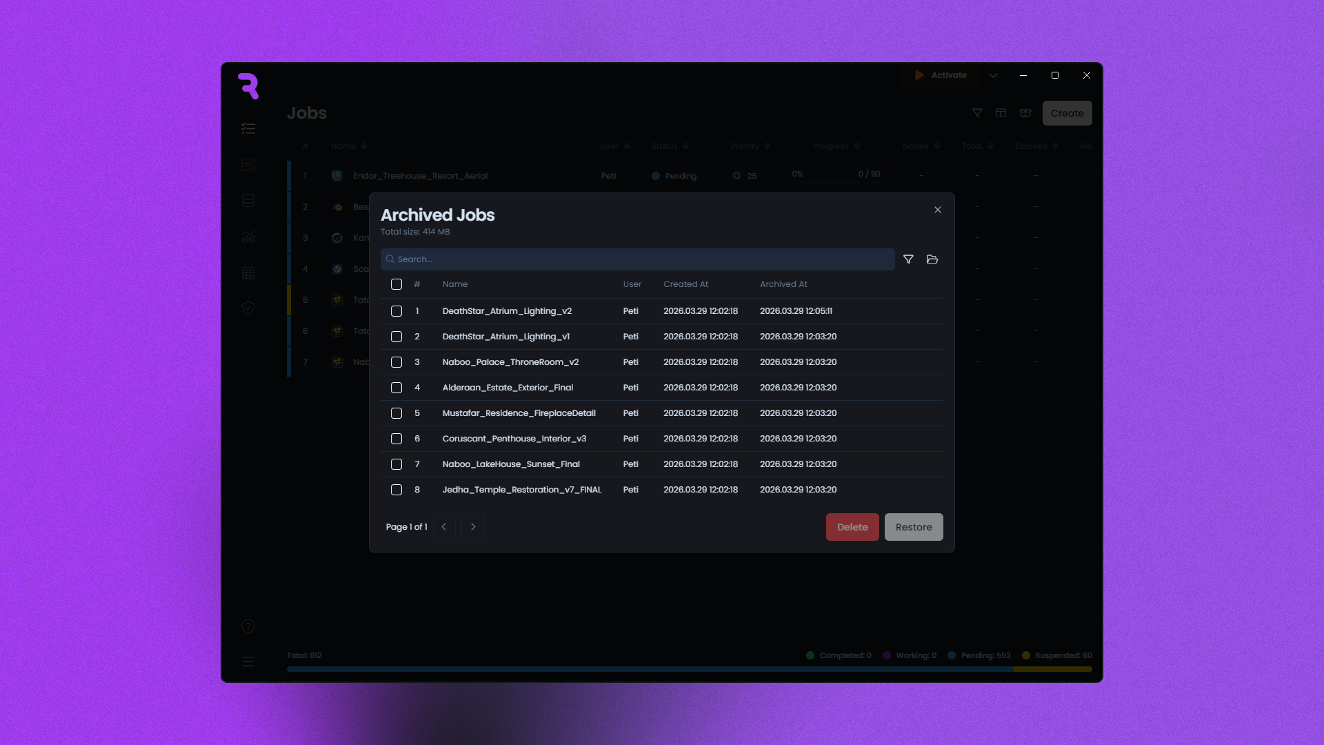 RenderFlow Job Monitoring