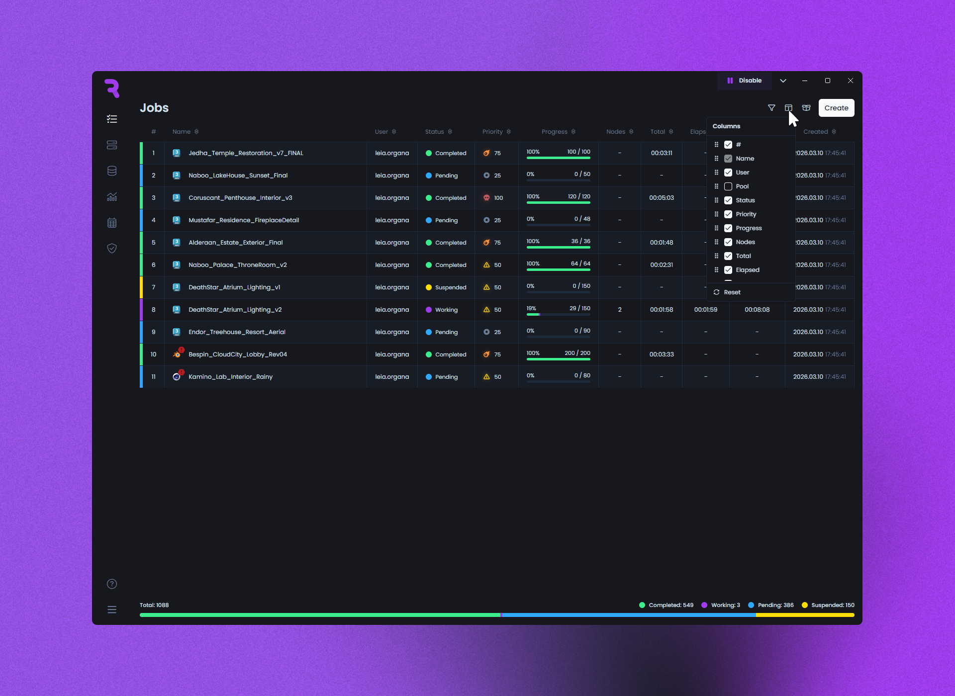 RenderFlow Job Monitoring