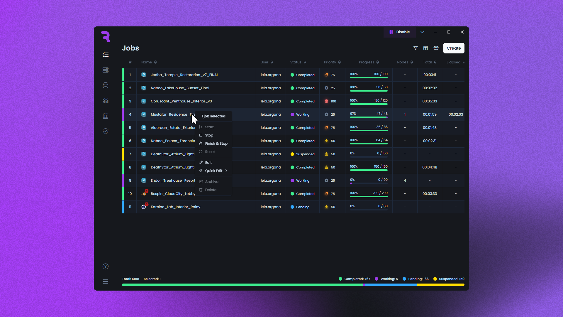 RenderFlow Job Monitoring
