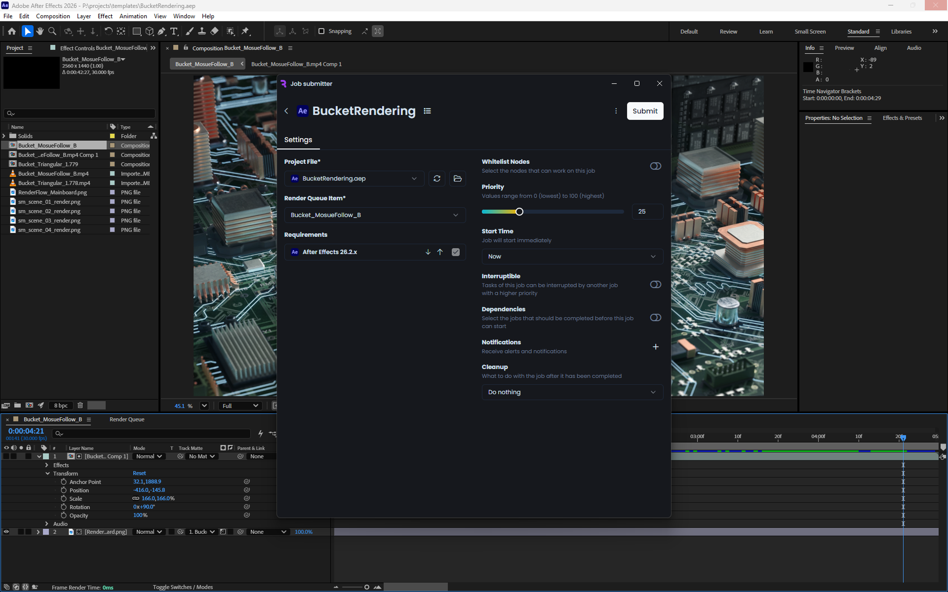 After Effects Rendering with RenderFlow