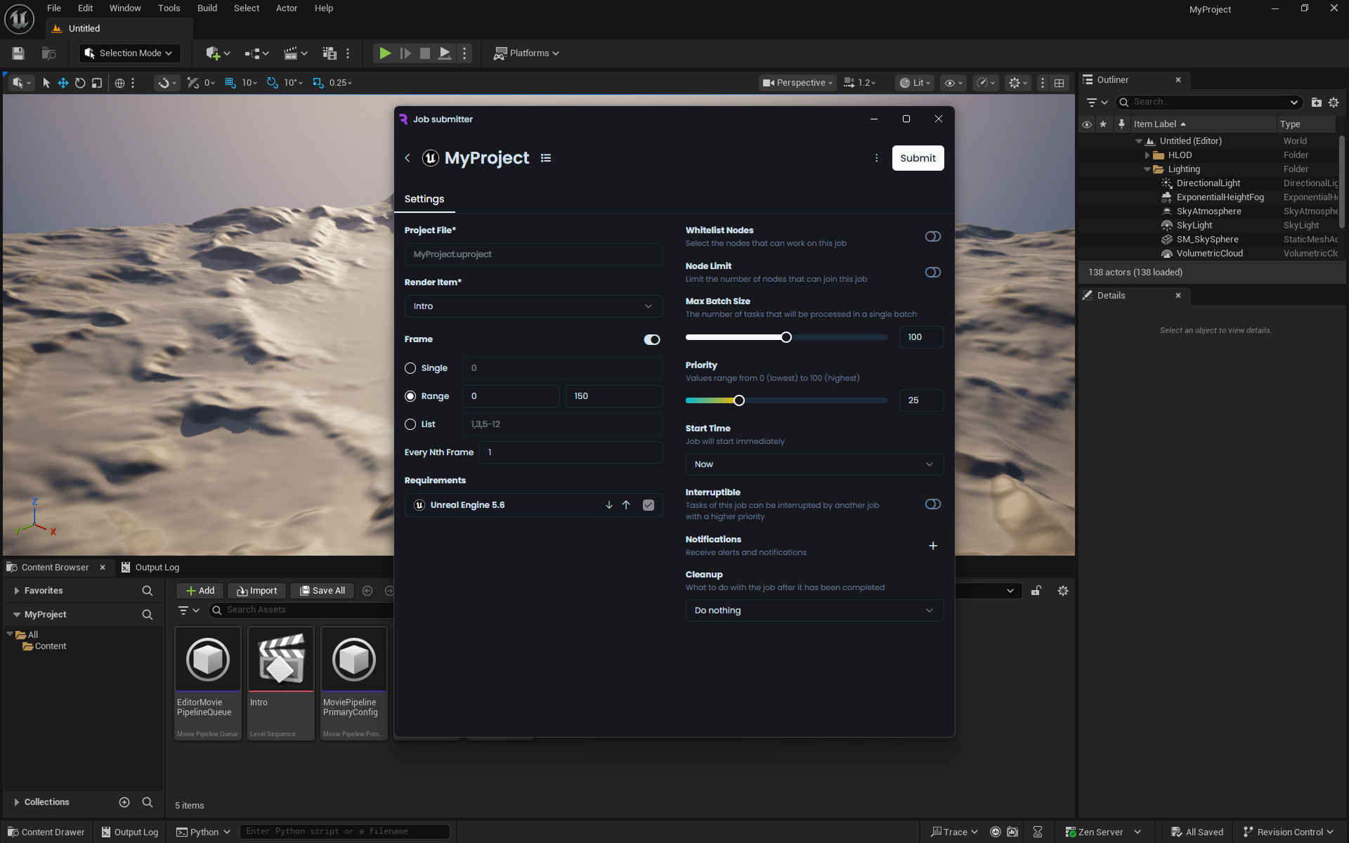 Unreal Engine Rendering with RenderFlow