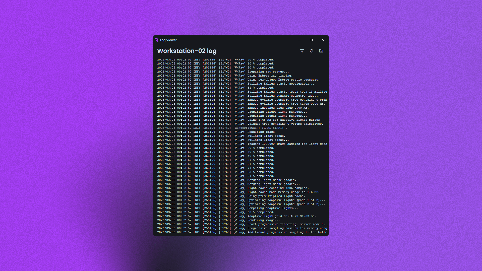 Render Log Collecting RenderFlow Logs