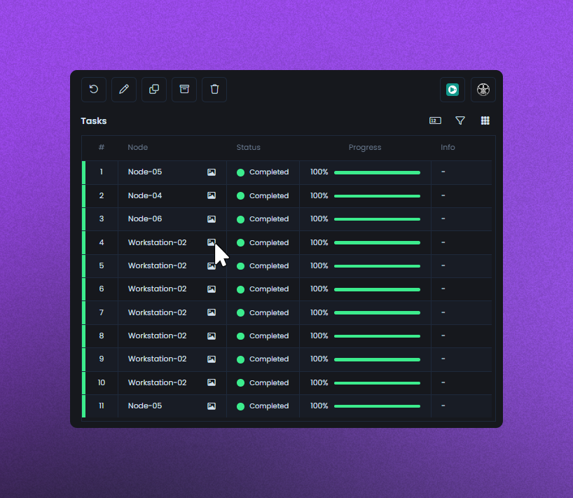 RenderFlow Tasks and Job Details