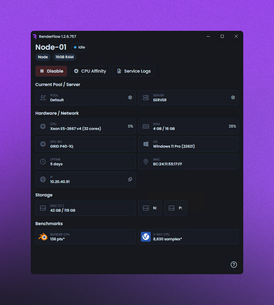 RenderFlow Node Management