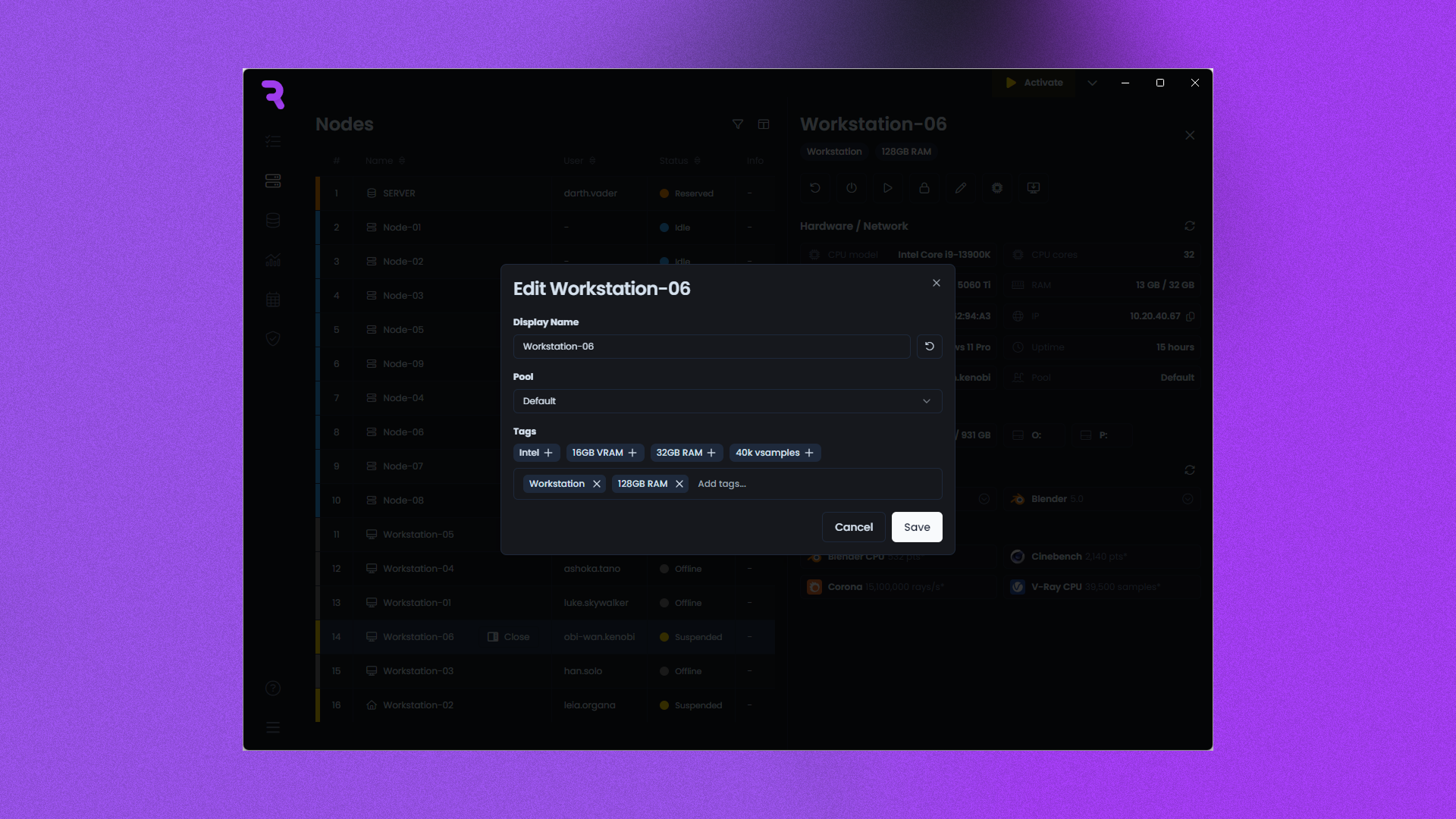 RenderFlow Node Management