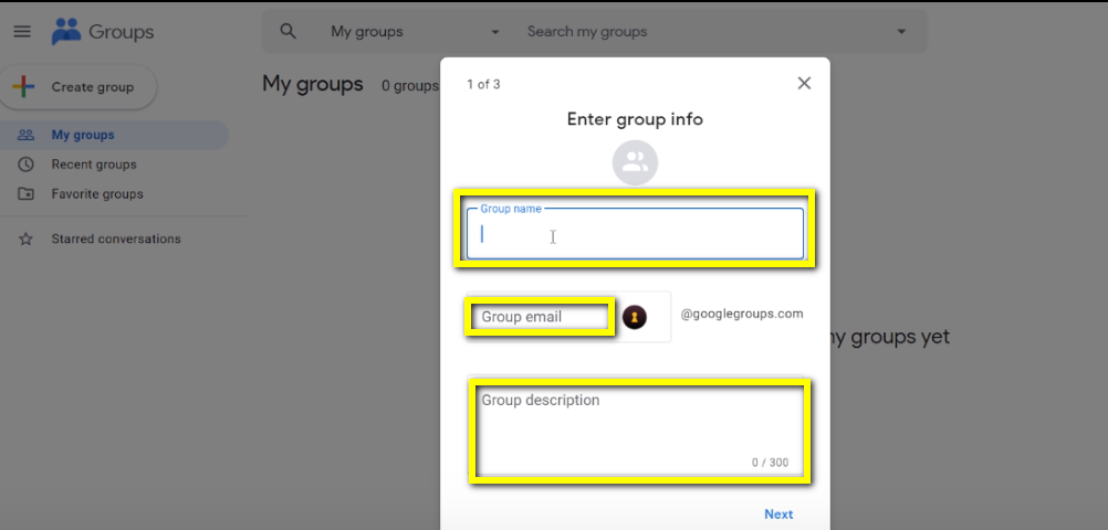 Group details form