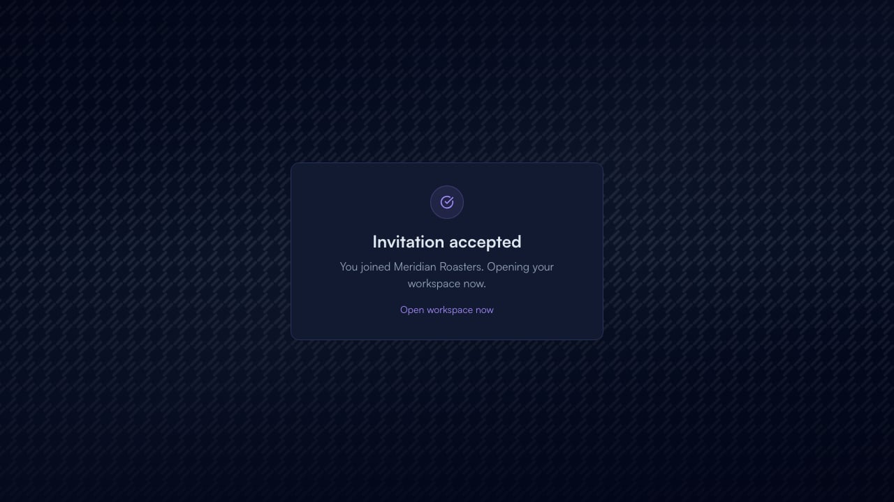 Accept the invitation