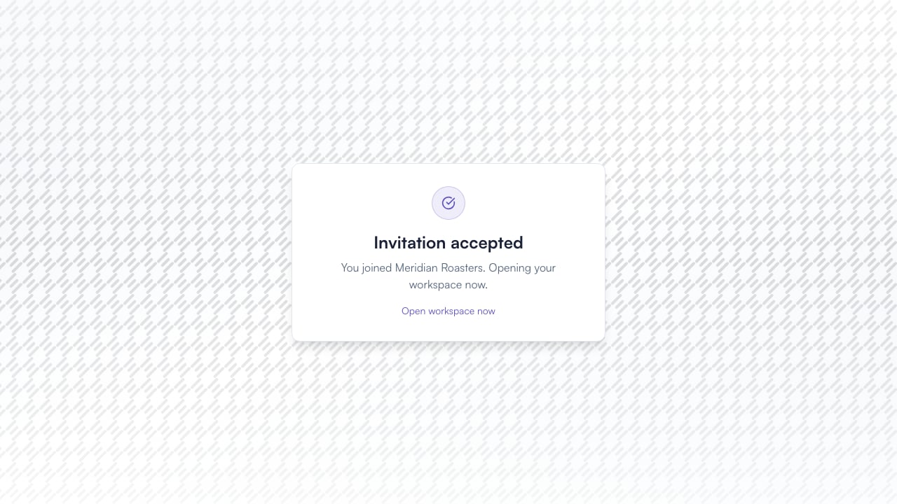 Accept the invitation