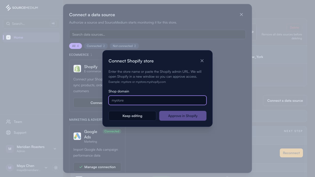 Choose Shopify