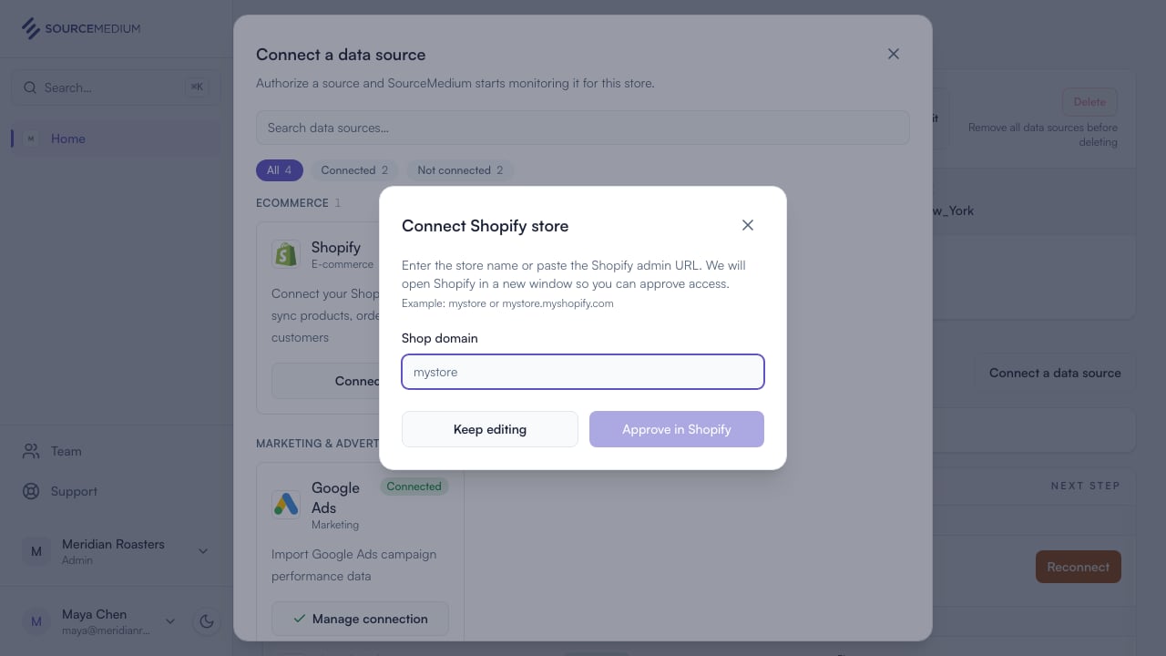 Choose Shopify