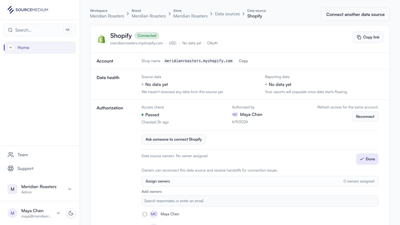 Edit data source owners