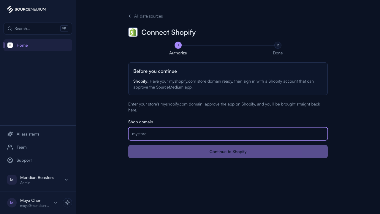 Choose Shopify