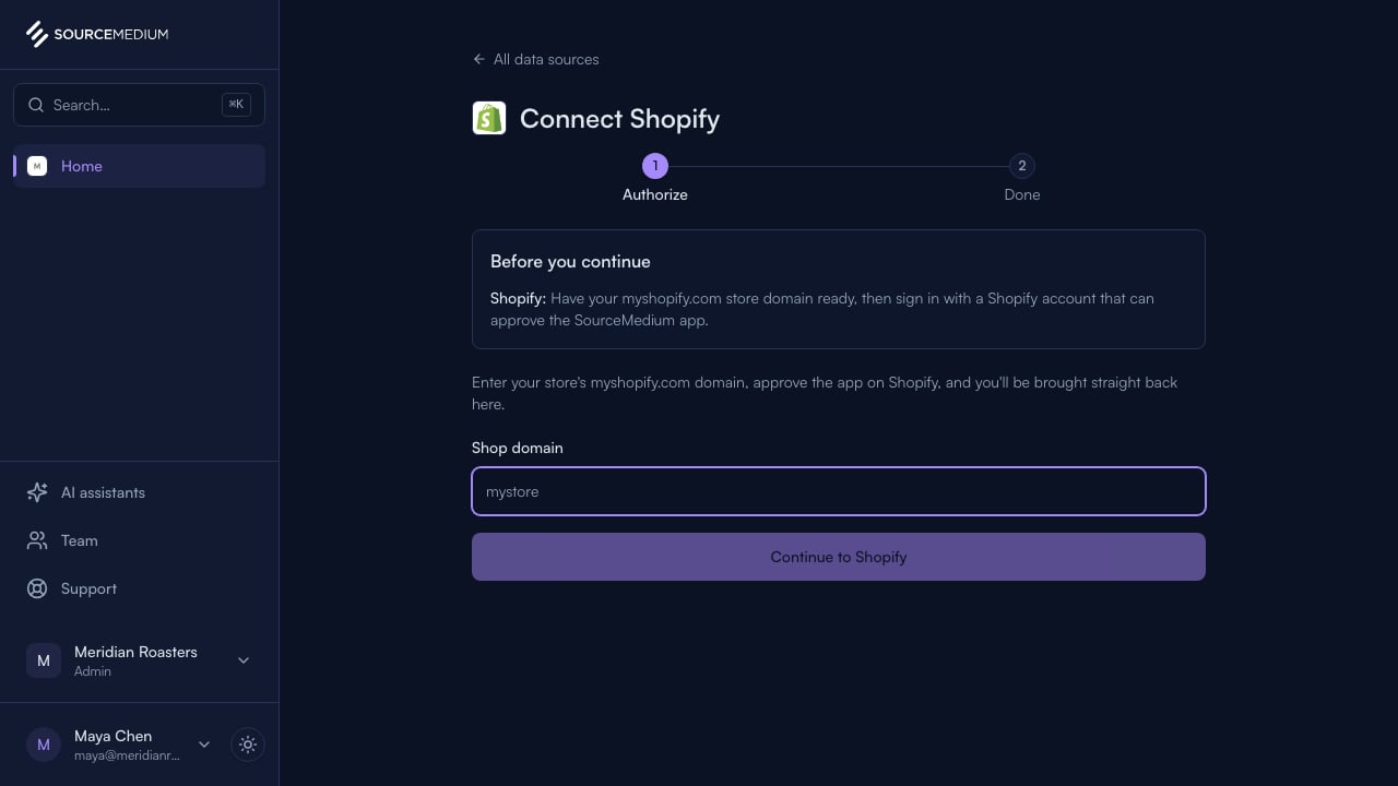 Choose Shopify