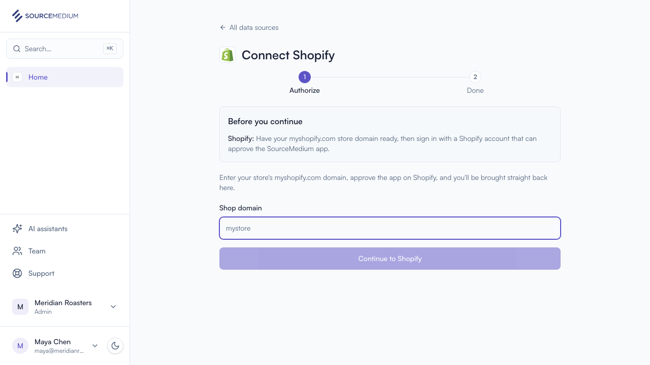Choose Shopify