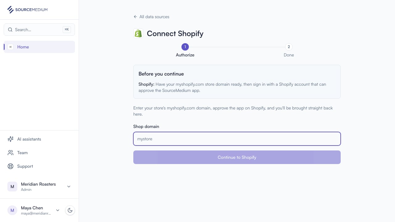 Choose Shopify