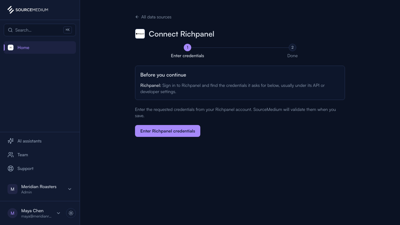 Choose Richpanel