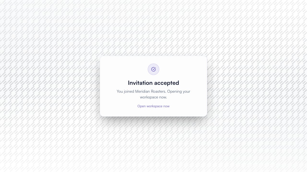 Accept the invitation
