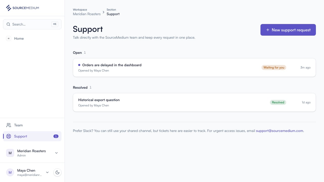 Open Support