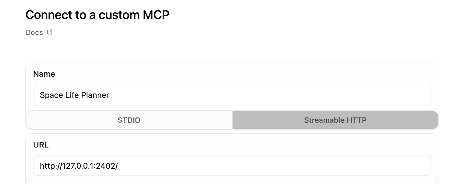 Adding an MCP server in Codex Desktop