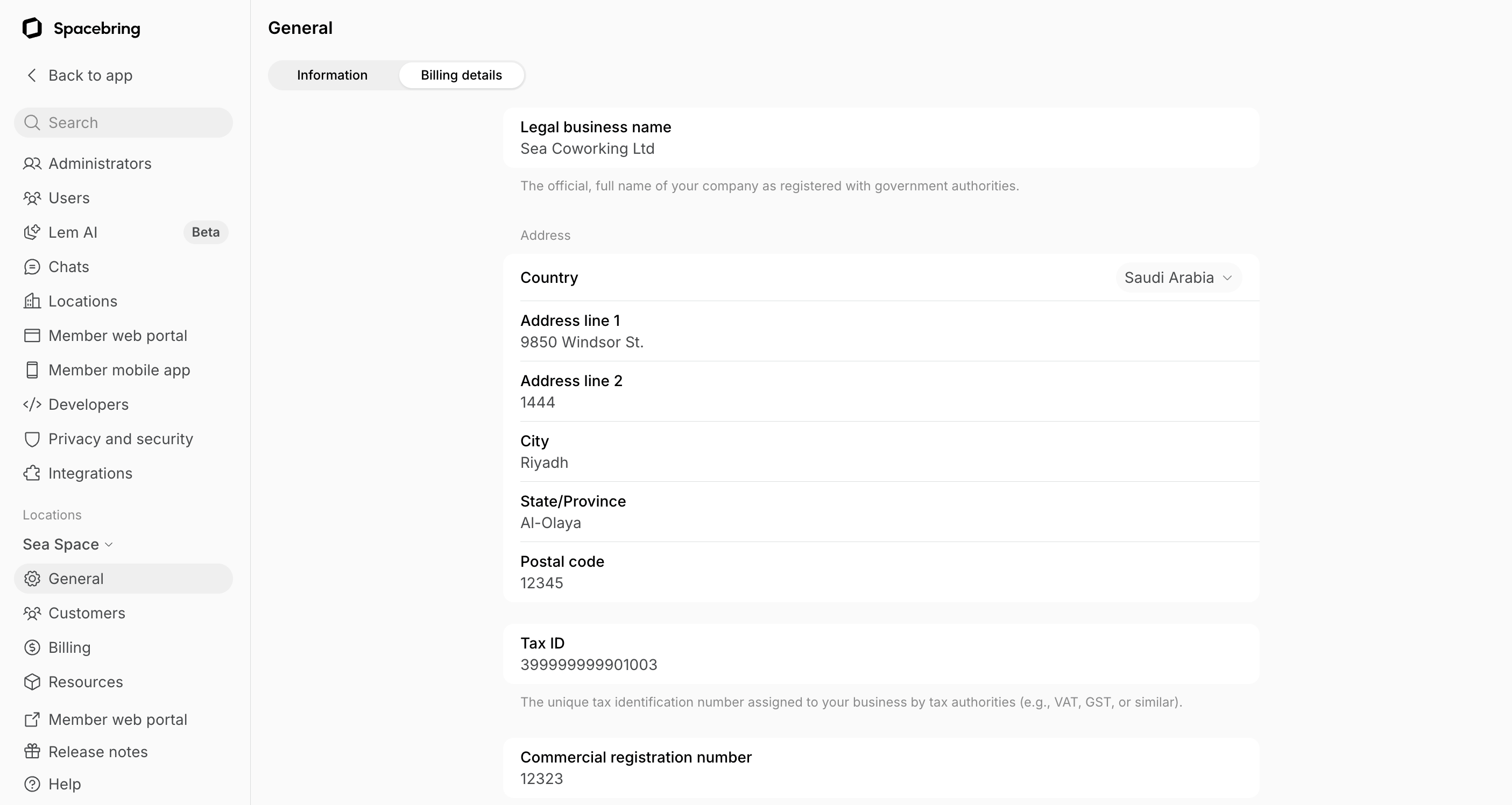 Billing Einvoicing Zatca Complete Location Billing Details 2