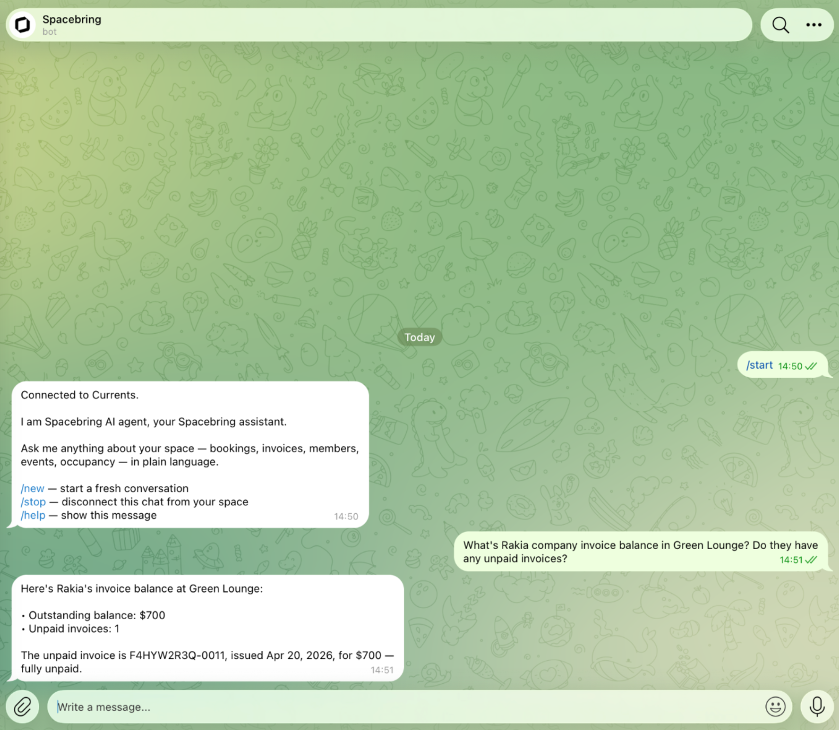 Ai Agents Telegram Ask Spacebring In Telegram