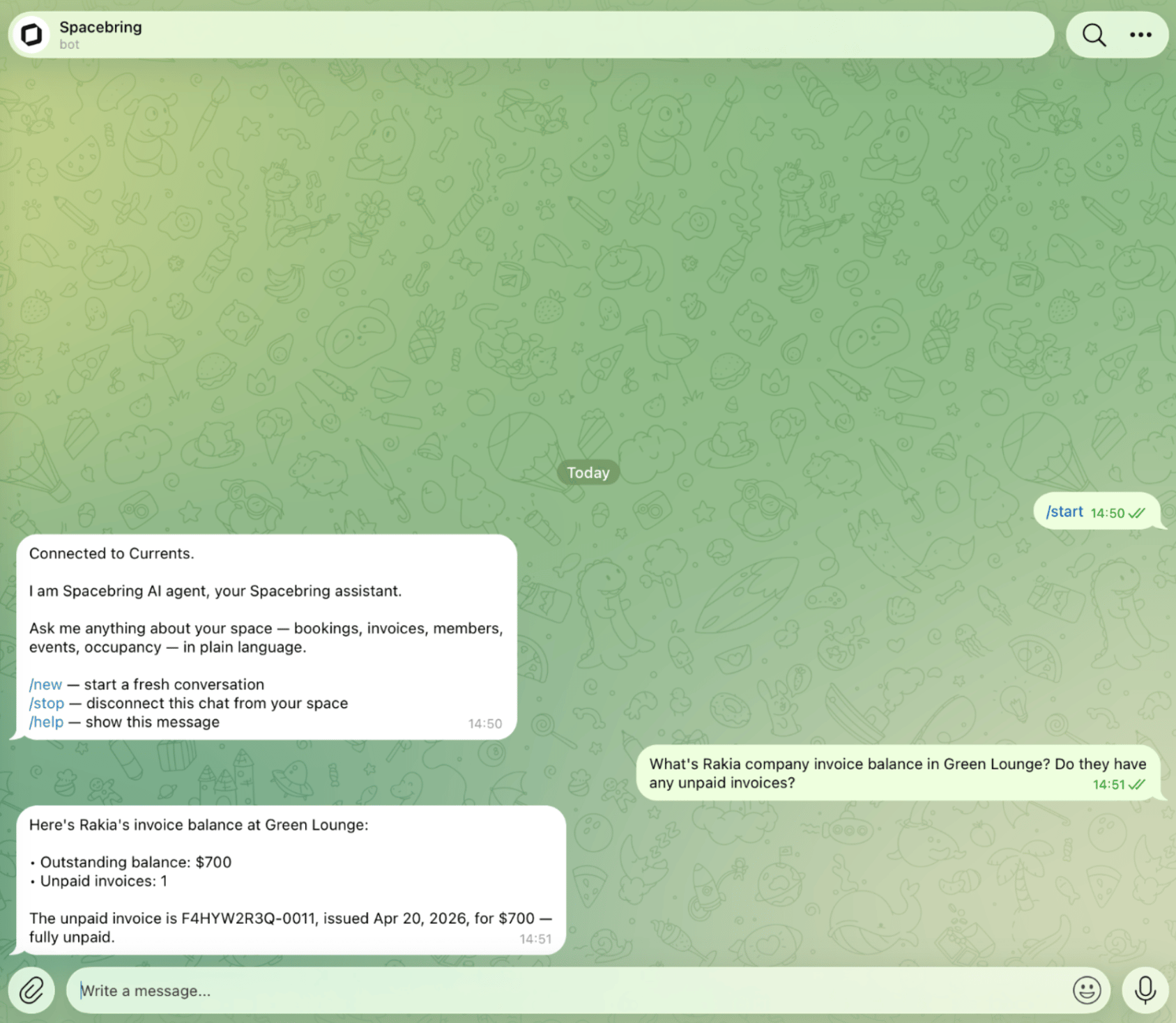 Ai Agents Telegram Ask Spacebring In Telegram