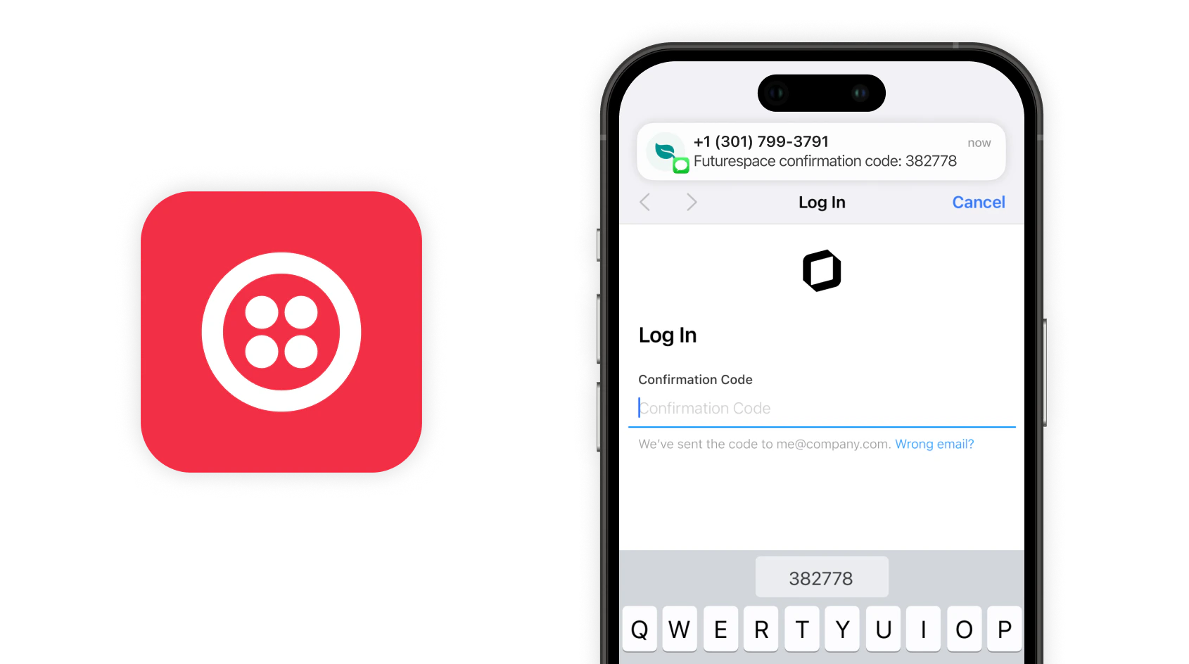 Send invitations and Wi-Fi codes via Twilio on Spacebring's coworking space management platform