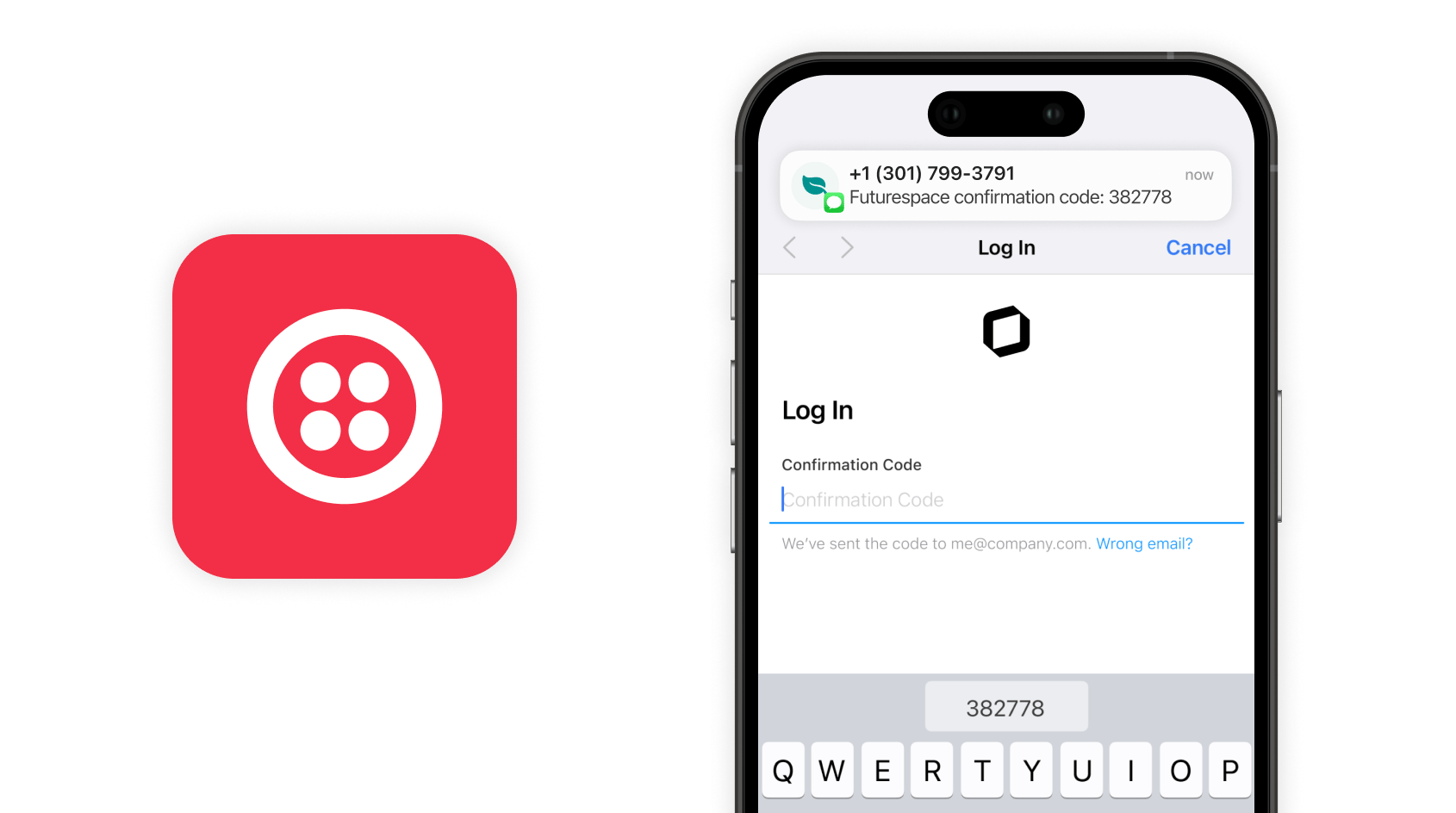 Send invitations and Wi-Fi codes via Twilio on Spacebring's coworking space management platform
